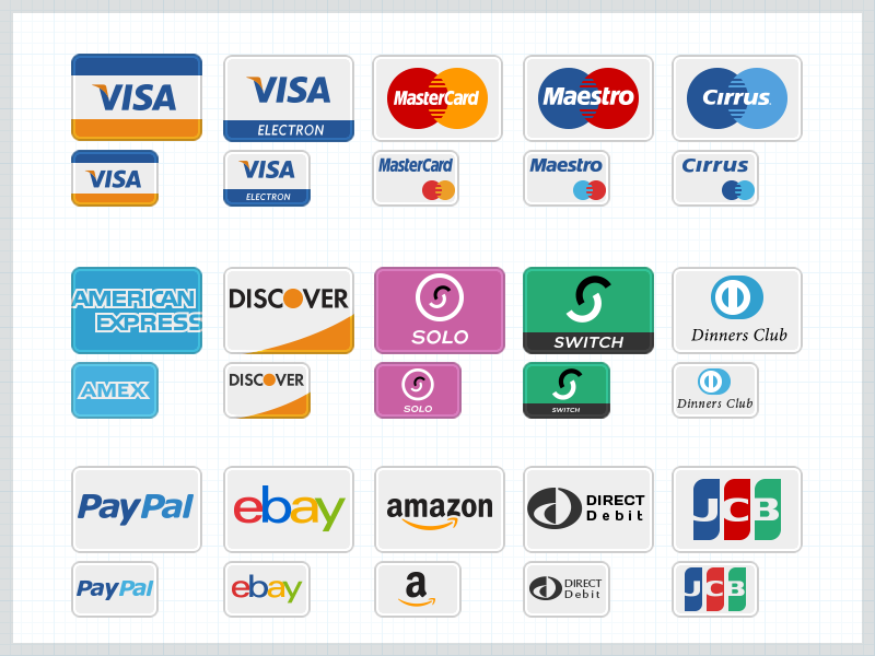 Payment methods icons retina png